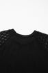 Contrast Lace Raglan Sleeve Pleated Detail Shift Dress
